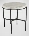 Arteriors Cedrick End Table In Black, Gray