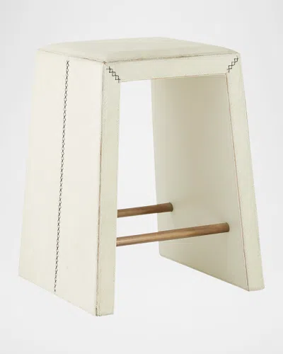 Arteriors Cowan Hair On Hide 25" Counter Stool In White
