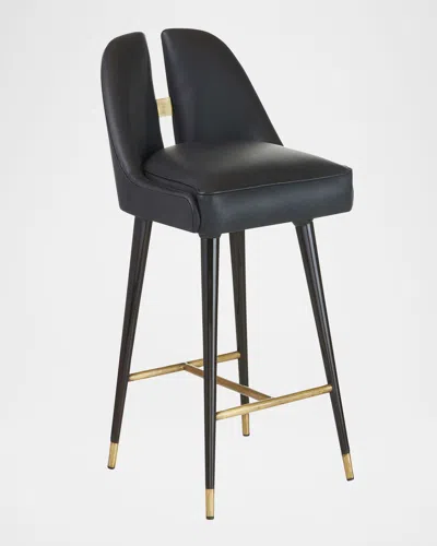 Arteriors Crowley Split-back 25.5" Counter Stool In Black