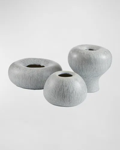 Arteriors Dandy Ceramic Vases, Set Of 3 In Gray