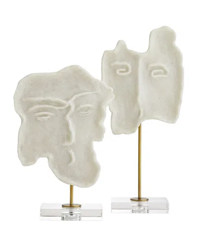 Arteriors David Sculptures, Set Of 2 In White
