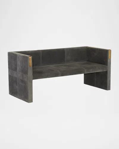 Arteriors Donovan Suede Settee In Gray