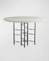 Arteriors Enito 48" Round Entry Table In Light Oak, Ebony 
