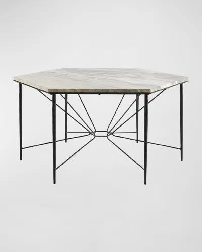 Arteriors Estrella Hexagonal Dining Table, 62.5" In White
