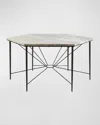 Arteriors Estrella Hexagonal Dining Table, 62.5" In Gray, Black