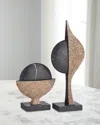 Arteriors Flojo Sculptures, Set Of 2 In Black