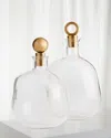 Arteriors Frances Decanters, Set Of 2 In Transparent