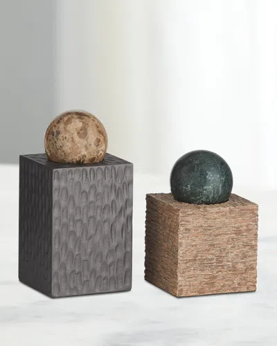 Arteriors Greenville Sculptures, Set Of 2 In Multi