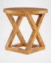 Arteriors Greer Burl End Table In Blonde Burl