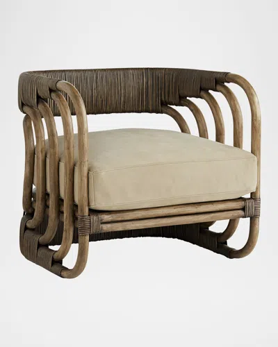 Arteriors Hamza Leather Chair In Brown