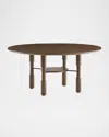 Arteriors Heger Dining Table, 65" Round In Tortoise Brown