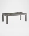 Arteriors Hidalgo Leather Cocktail Table In Gray