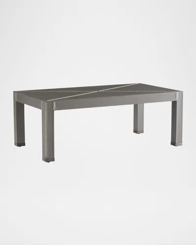 Arteriors Hidalgo Leather Cocktail Table In Gray
