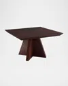 Arteriors Hogarth Dining Table, 52" Square In Dark Sienna