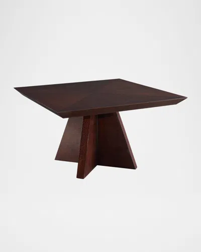 Arteriors Hogarth Dining Table, 52" Square In Dark Sienna