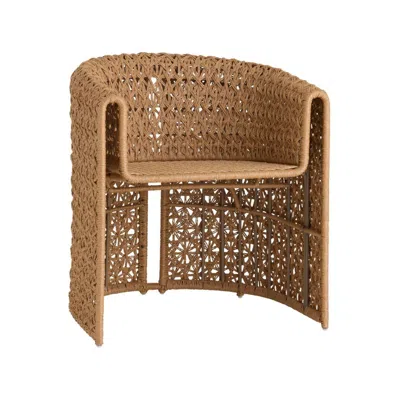 Arteriors Home Arteriors Iggy Outdoor Chair Tan Crisscross Rattan