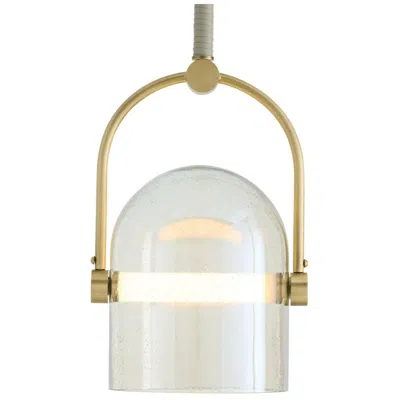 Arteriors Home Arteriors Marco Large Glass Pendant 16" Smoke In Gold