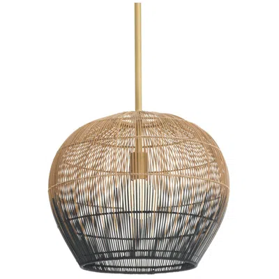 Arteriors Home Arteriors Swami Mini Pendant 16" Natural And Black