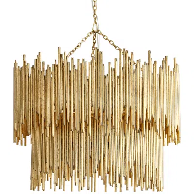 Arteriors Home Prescott 28" Wide Gold Leaf Two Tiered Pendant