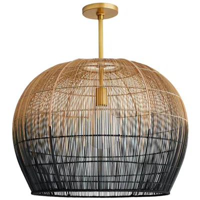 Arteriors Home Swami 22" Wide Natural And Black Ombre Pendant