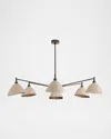 Arteriors Inlet 53" 6-light Leather Chandelier