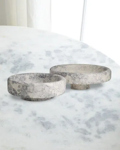 Arteriors Izzy Centerpieces, Set Of 2 In Gray