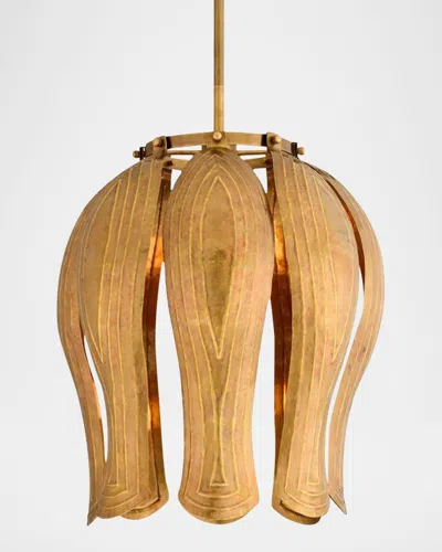 Arteriors Judith 23" Tulip-shaped Pendant In Brown