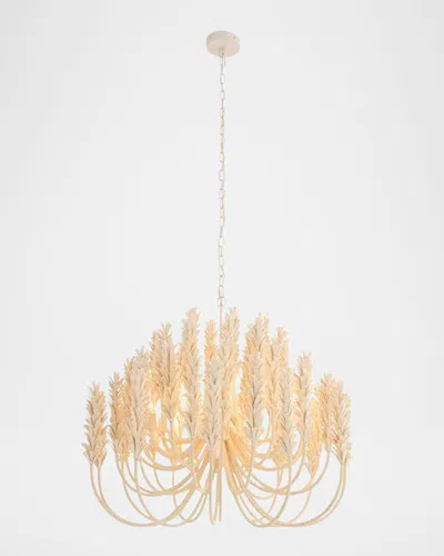 Arteriors Kaia 39" 6-light Coconut Shell Chandelier In Gold