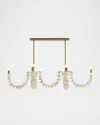 Arteriors Kalama 57" 8-light Linear Coconut Shell Chandelier