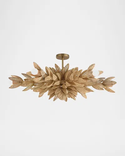 Arteriors Kasai 37" 6-light Convertible Semi-flush Mount In Brown