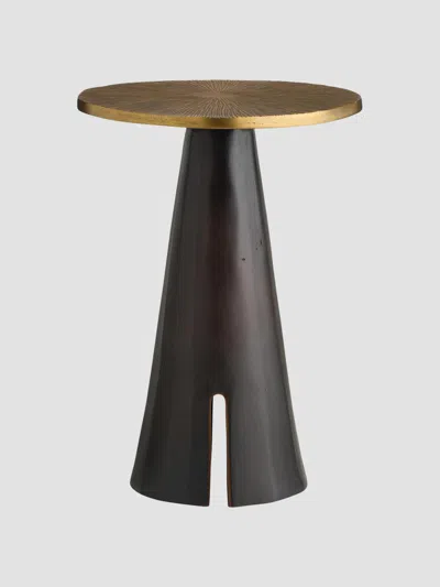 Arteriors Katara Lily Pad Brass & Bronze Accent Table In Gold
