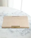 Arteriors Kellen Suede Basketweave Tray