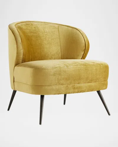 Arteriors Kitts Velvet Accent Chair In Marigold