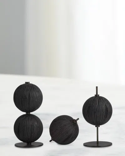 Arteriors Kyros Sculptures, Set Of 3 In Black