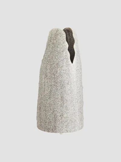 Arteriors Livia Ceramic Freeform Vase In Silver