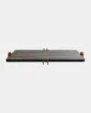 Arteriors Lockhart Marble Rectangular Tray In Black