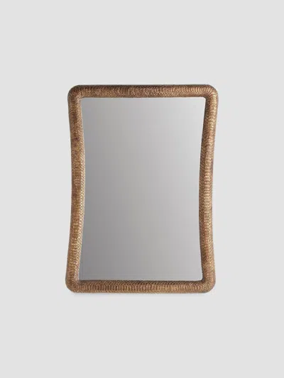 Arteriors Malakai Textured Resin Rectangular Mirror In Brown