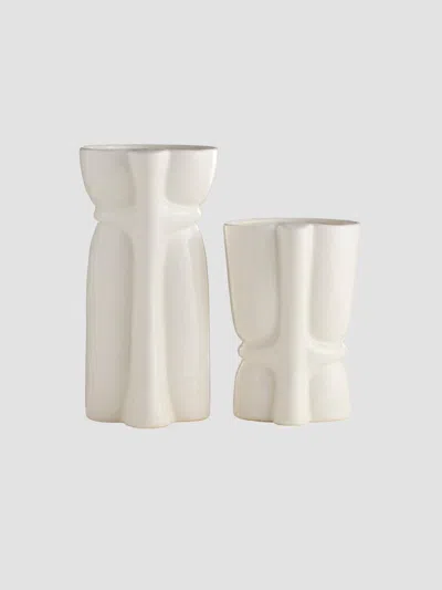Arteriors Maud Vases 2-piece Set In White