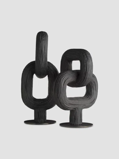 Arteriors Merritt 2-piece Sculpture Set In Black