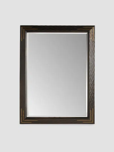 Arteriors Moses Mango Wood & Antique Brass Rectangular Mirror In Brown