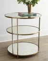 Arteriors Whitney Mirrored Side Table In Gold/mirrors