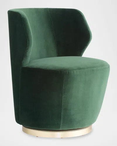 Arteriors Poppy Velvet Swivel Chair