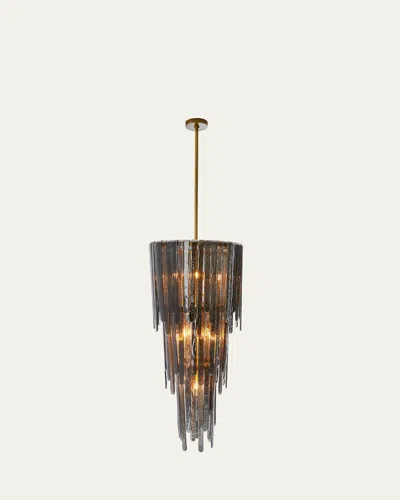 Arteriors Raine 45" 7-light Tiered Chandelier In Blue Smoke