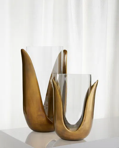 Arteriors Sonia Vases, Set Of 2 In Gold