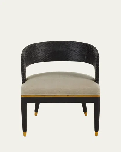 Arteriors Swanson Dining Chair In Natural, Ebony