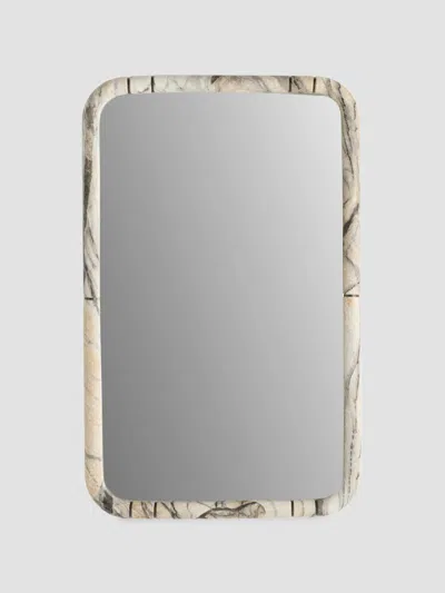 Arteriors Trevino Resin & Bronze-plated Iron Rectangular Mirror In Animal Print