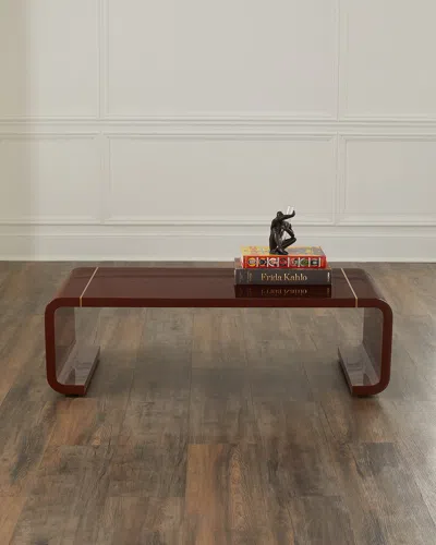 Arteriors Turnley Cocktail Table In Paprika
