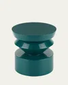 Arteriors Uma Side Table In Teal