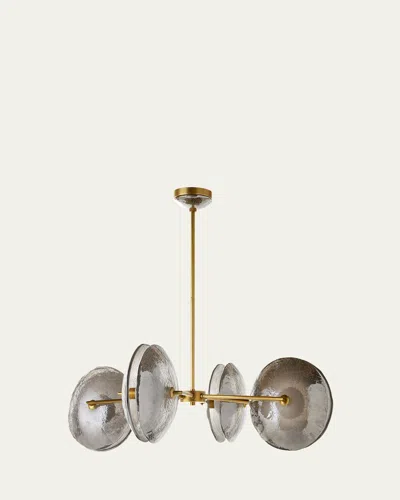Arteriors Whitney 42" 4-light Led Chandelier In Smoke Lust
