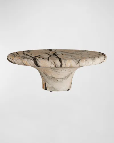 Arteriors Zahara Faux Marble Coffee Table In Brown